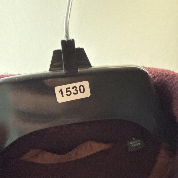 Uniqlo Wool Blend Pea / Duffle Coat Men’s Small Burgundy Toggle‎ Buttons Preppy - Picture 11 of 11